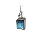 Labradorite Pendentif avec Monture en Argent 04192