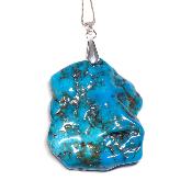 Turquoise de Chine pendentif Plaque 04917