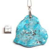 Turquoise de Chine pendentif Plaque 04918