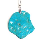 Turquoise de Chine pendentif Plaque 04921