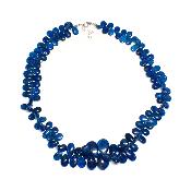 Création Pétales Apatite Bleue - Collier n° 15103