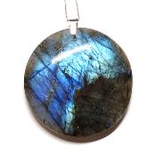 Labradorite pendentif disque 15341