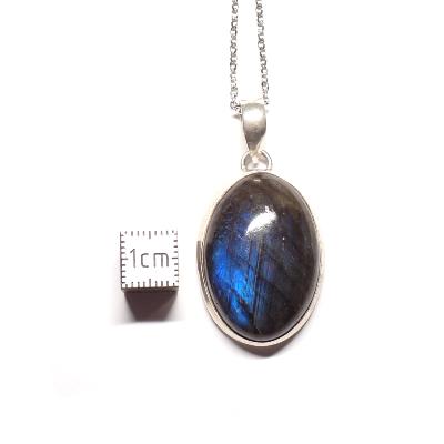 Labradorite Pendentif avec Monture en Argent 2205
