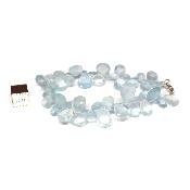 Création Pétales Aigue marine Bracelet 2436