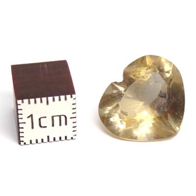 Citrine Naturelle Pierre Taillée en coeur 2536