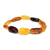 Ambre de la Baltique Bracelet Pierre Roulée 3 couleurs 