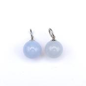 Calcédoine Bleue Pendentif Boule