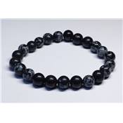 Obsidienne Flocon de Neige Bracelet Boule