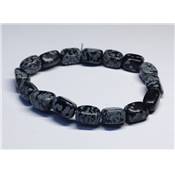 Obsidienne Flocon de Neige Bracelet Roulé