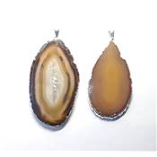 Agate Pendentif Plaque Fine