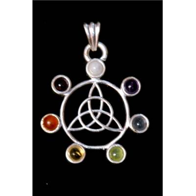 7 Chakras Pendentif Métal Argenté Choix n°35