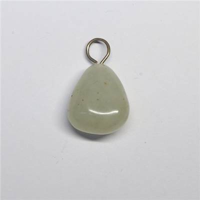 Préhnite Inclusions Epidote Pendentif Pierre Roulée