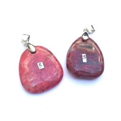 Thulite Mini Pendentif Pierre Plate