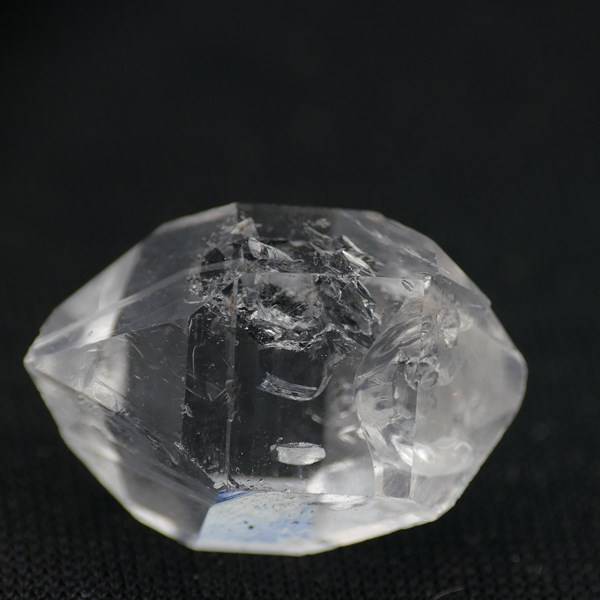 Pendentif Diamant Herkimer (Quartz Brut) Monté Sur Chaîne Ajustable - 2,2 Cm - Pierre Naturelle Non Traitée
