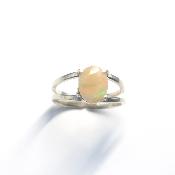 Opale d'Éthiopie Bague 13569 / Taille réglable 