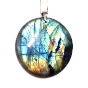 Labradorite pendentif disque 15033