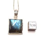 Labradorite Pendentif avec Monture en Argent 15049