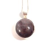 Rubis Etoilé Pendentif avec Monture en Argent n° 15050