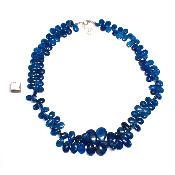 Création Pétales Apatite Bleue - Collier n° 15103