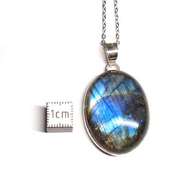Labradorite Pendentif avec Monture en Argent 2207