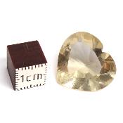 Citrine Naturelle Pierre Taillée en coeur 2537