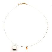 Grenat Orange Collier 3056