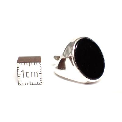 Onyx Bague réglable en Argent Ovale Choix n°3 BG3