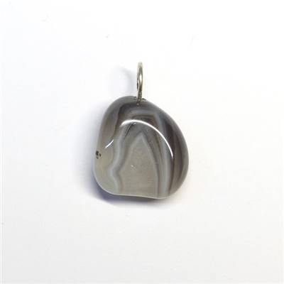 Agate Botswana Pendentif Pierre Roulée