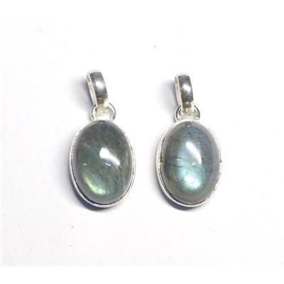 Labradorite Pendentif avec Monture en Argent
