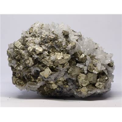 Calcite sur Galène et Pyrite 11604