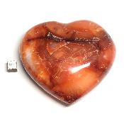 Cornaline chauffée coeur 15484