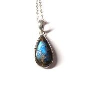 Labradorite Pendentif avec Monture en Argent 2206