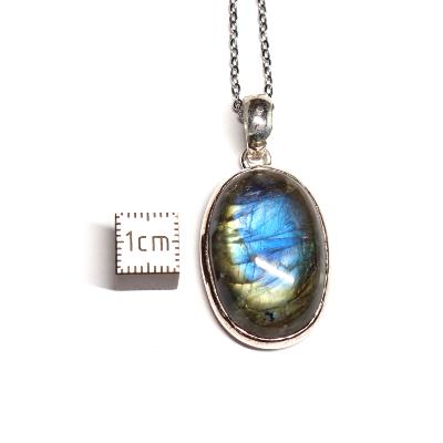 Labradorite Pendentif avec Monture en Argent 2212