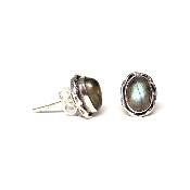 Labradorite Boucles d'Oreilles Ovale Choix n°2 BO2A