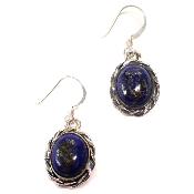 Lapis Lazuli Boucles d'Oreilles Ovale Pendante Choix n°1 BO3A