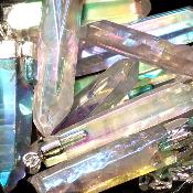 Cristal Platine Pendentif Pointe Unique Polie