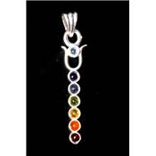7 Chakras Pendentif Métal Argenté Choix n°30