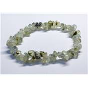 Préhnite Inclusions Epidote Bracelet Baroque