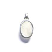 Pierre de Lune Bleutée Pendentif avec Monture en Argent