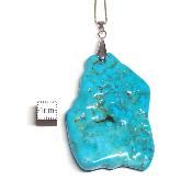 Turquoise de Chine pendentif Plaque 04920