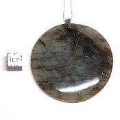 Labradorite pendentif disque 15206