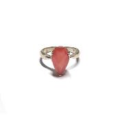 Rhodochrosite Bague en Argent 20105
