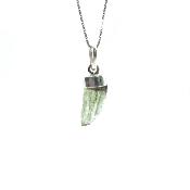 Véritable Moldavite Pendentif Avec Monture en Argent 20244