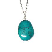 Turquoise Sleeping Beauty Pendentif Pierre Roulée 2189