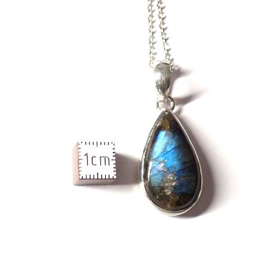 Labradorite Pendentif avec Monture en Argent 2206