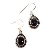 Onyx Boucles d'Oreilles Ovale Pendante Choix n°4 BO3A