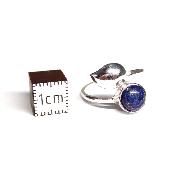 Lapis Lazuli Bague réglable en Argent avec Symbole Choix n°1 BG1B