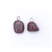 Porphyre Impérial Rouge Pendentif Pierre Roulée