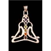 7 Chakras Pendentif Métal Argenté Choix n°17