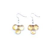 Création Pétales Citrine Naturelle Boucles d'oreilles 13686